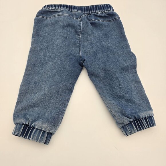 Cat & Jack Baby Outfit 2-Piece Bodysuit & Jogger Pants Blue/White Stripes - Picture 6 of 6